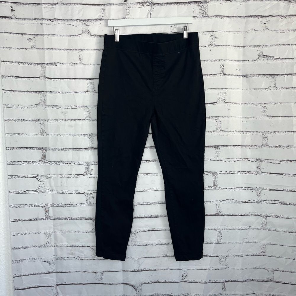Buffalo David Bitton Pull-On Black Stretch Pants Women’s Large Tencel Blend Slim